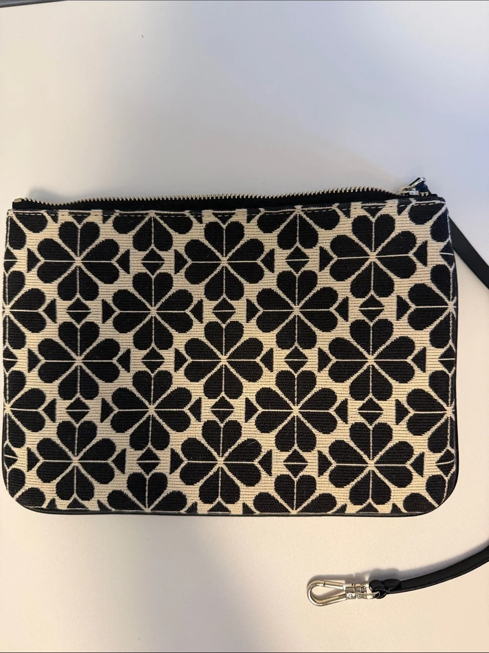 Kate Spade Black and Cream Accessory Pouch